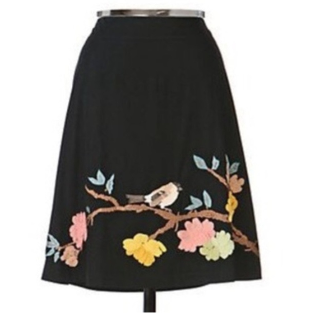 Karen Nicol Silk Embroidered Size 6 Women’s Cotton Skirt